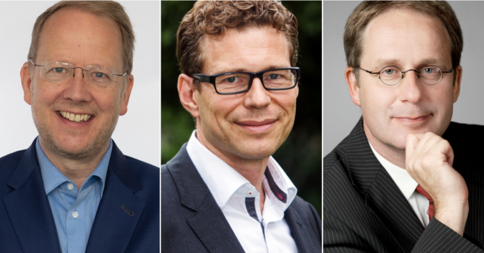 Die Köpfe hinter Fundatio: die Rechtsanwälte: Erich Theodor Barzen, Stefan Fritz und Christoph Mecking (von links).
