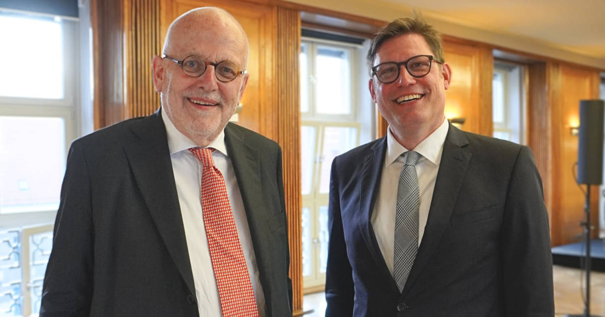 Übergabe: Rupert Graf Strachwitz mit seinem Nachfolger als Vorstandsvorsitzender, Ansgar Gessner