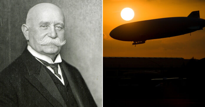 Allgegenwärtiges Erbe: Die Stadt Friedrichshafen kann nicht nur auf Einnahmen aus den Beteiligungen der Zeppelin-Stiftung zurückgreifen, sondern setzt die Faszination für die Luftschiffe Ferdinand von Zeppelins (links) auch werblich ein (rechts).