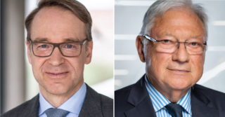 Jens Weidmann (links) löst Joachim Erich Schielke im Kuratorium der Dieter-Schwarz-Stiftung ab.